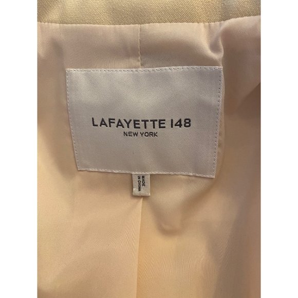 Lafayette 148 Pale Yellow Shoulder Padded Blazer Womens Medium - Picture 10 of 12